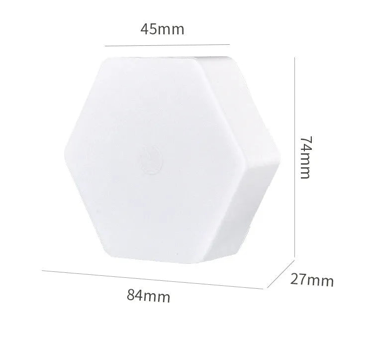 White wireless remote control patch light with touch function, showing compact rectangular design.