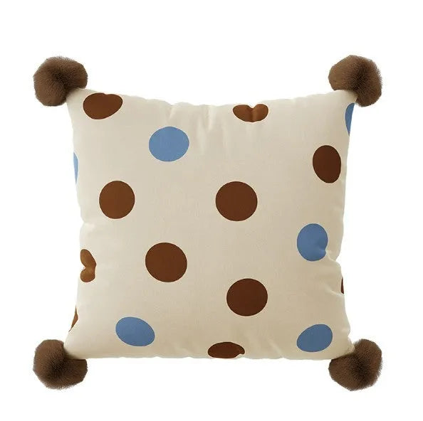 Cartoon anime print sofa cushion pillow in blue, brown, or white with cute animal designs