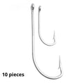 Multi-specification alloy sea fishing hooks for boat fishing in 10 or 20 piece packs