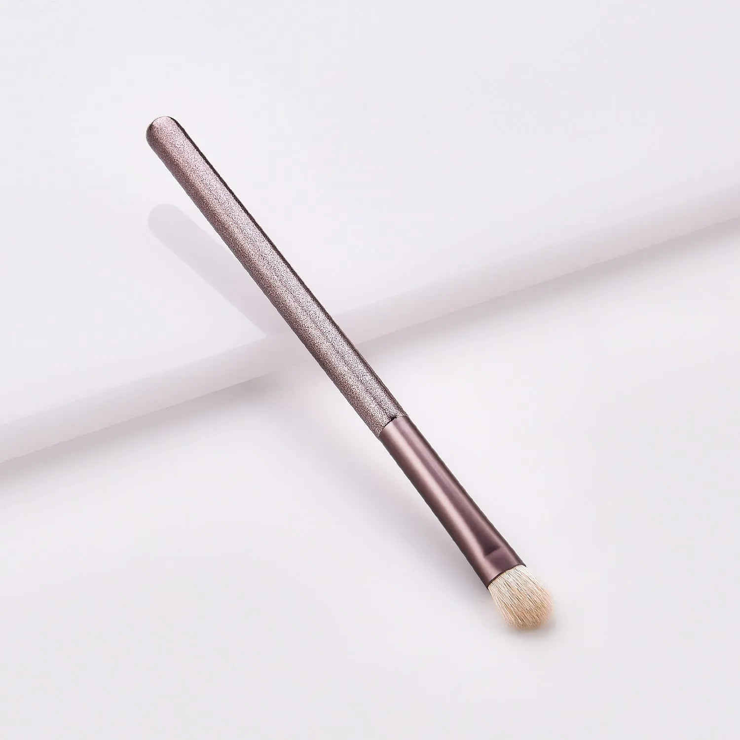 12-piece small grape makeup brush set with nylon bristles and wooden handles in OPP bag packaging