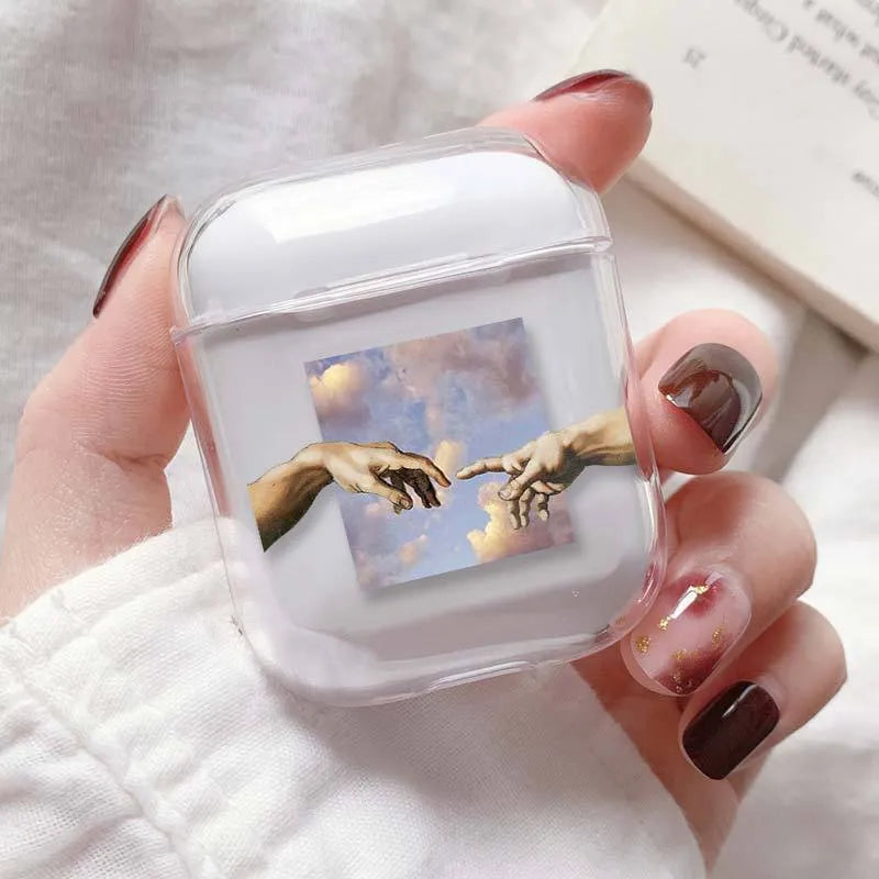 Clear transparent AirPods protective cover for Apple AirPods and AirPods Pro charging case