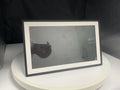 White 15.6 inch smart digital photo frame with Wi-Fi connectivity and mobile app control