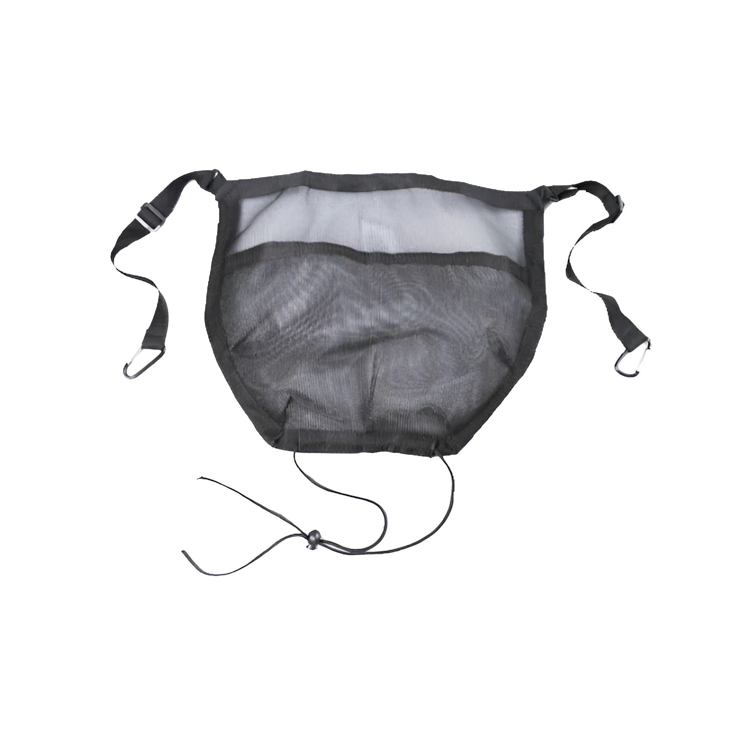 Black car bag mesh bag with nylon and mesh construction, 25 x 16.5 x 3.8 cm, for hanging travel storage