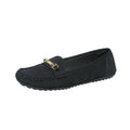 Women's flat casual shoes in artificial PU available in white, black, and khaki.
