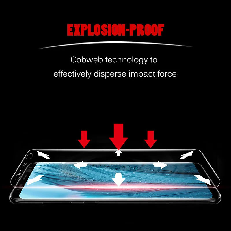 Purple hydro gel screen protector for Samsung curved smartphones S7 edge S8 S9 S10