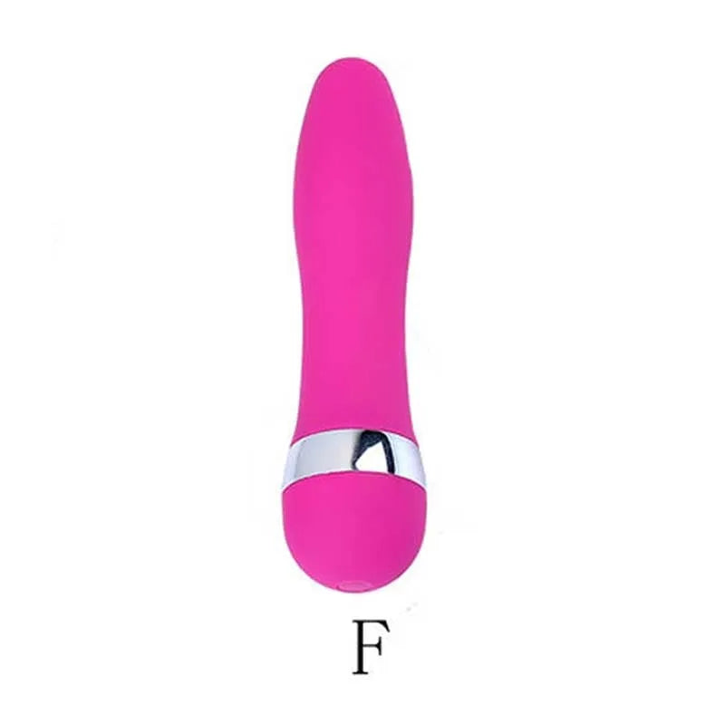 Realistic dildo mini vibrator showing six different style options for vaginal and anal stimulation