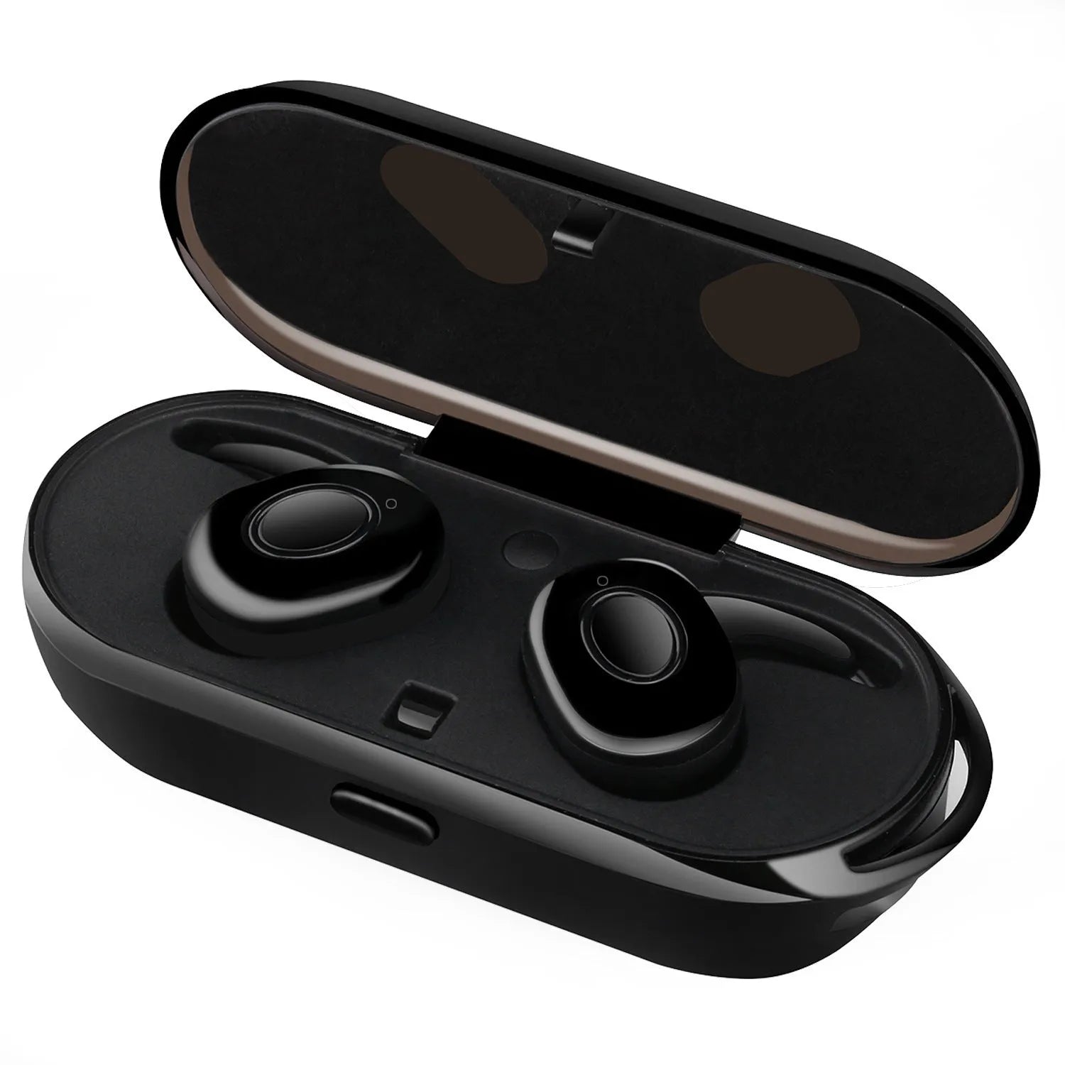 Wireless Bluetooth sports earbuds in black, green, red, and white colours showing in-ear design.