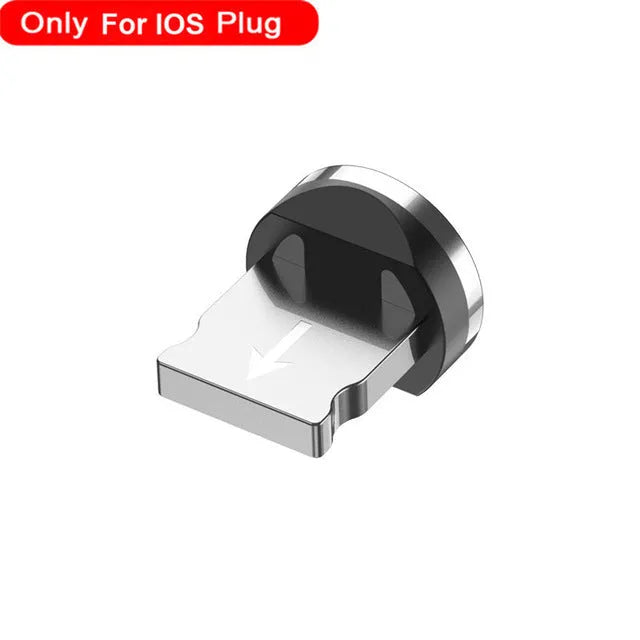 Magnetic USB fast charging cable with LED indicator in black or red colour