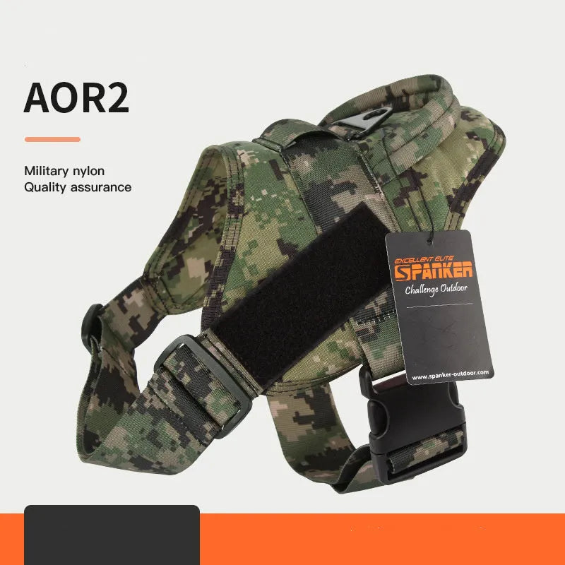 Large medium dog harness in 1050D nylon with UTX buckle and adjustable straps, available in multiple colours and sizes