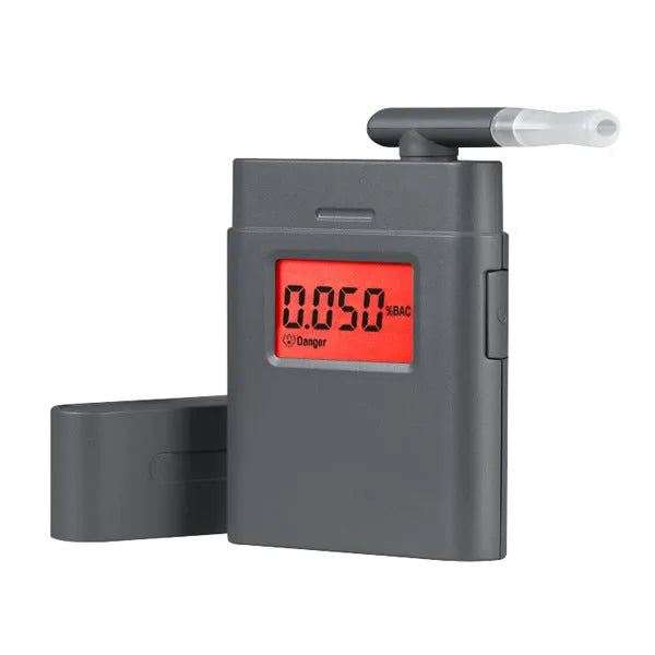 Black At-838 digital breath alcohol detector with display screen