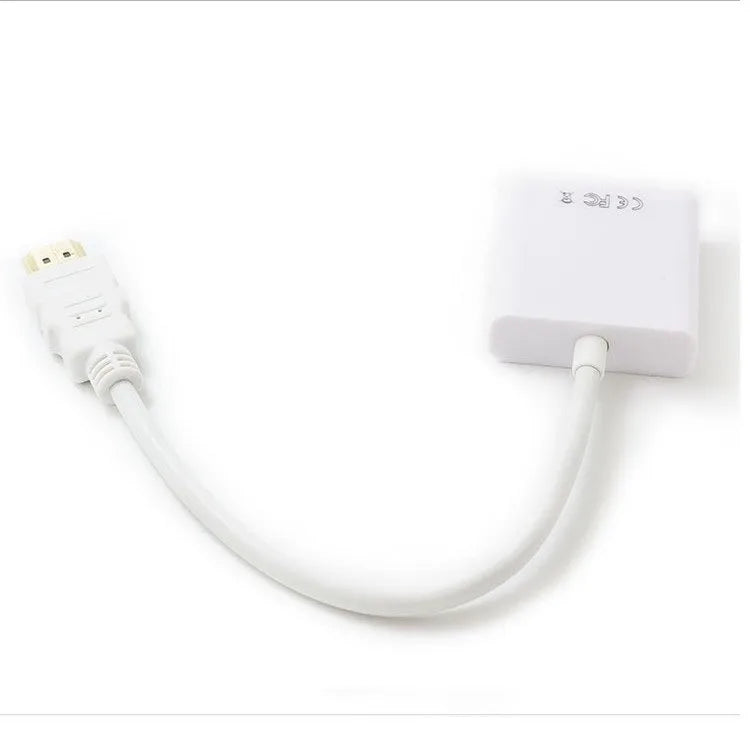 HDMI to VGA adapter cable with 0.3m length and black/white colour options