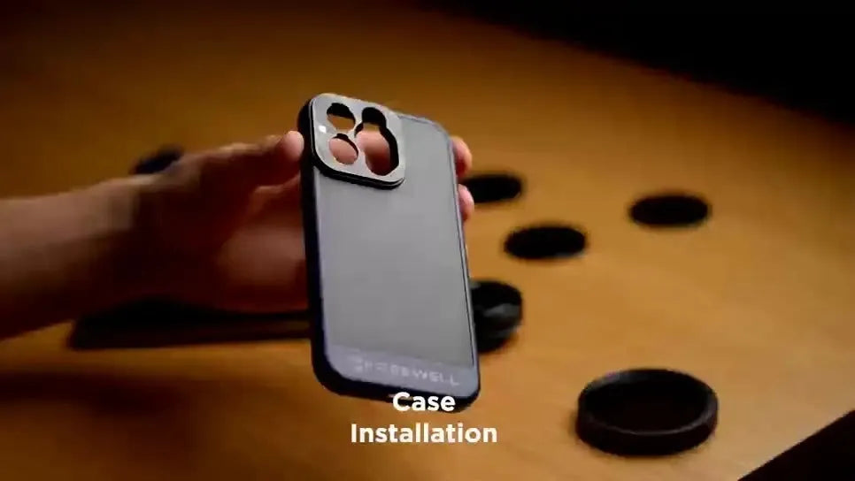 Black phone case compatible with iPhone 13 Pro, 14 Pro, and 15 Pro models