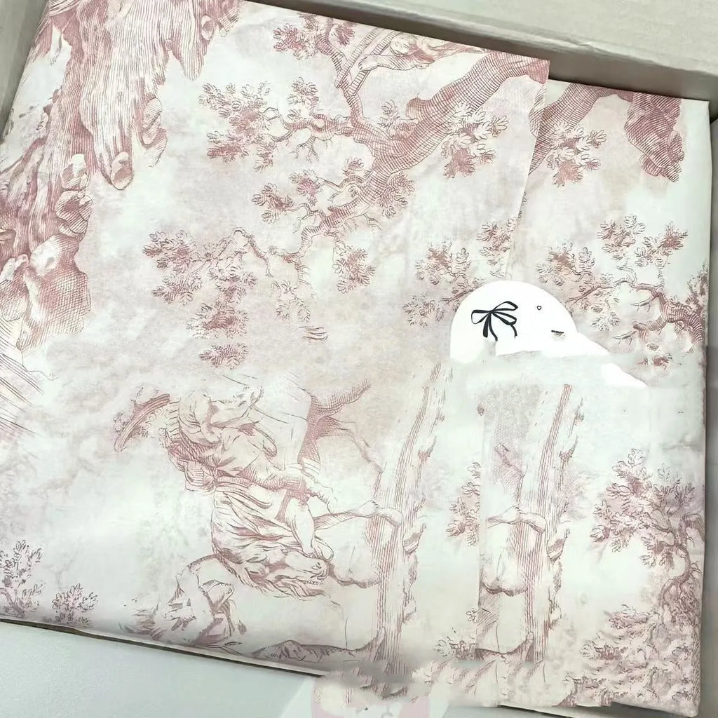 French MG decorative tissue paper 50x70cm in retro style with pink purple and green purple colour options