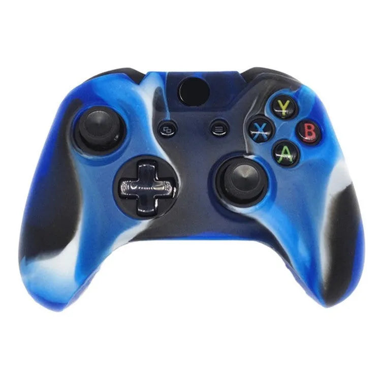 Transparent silicone protective case fitted on XBOX ONE controller showing anti-slip texture