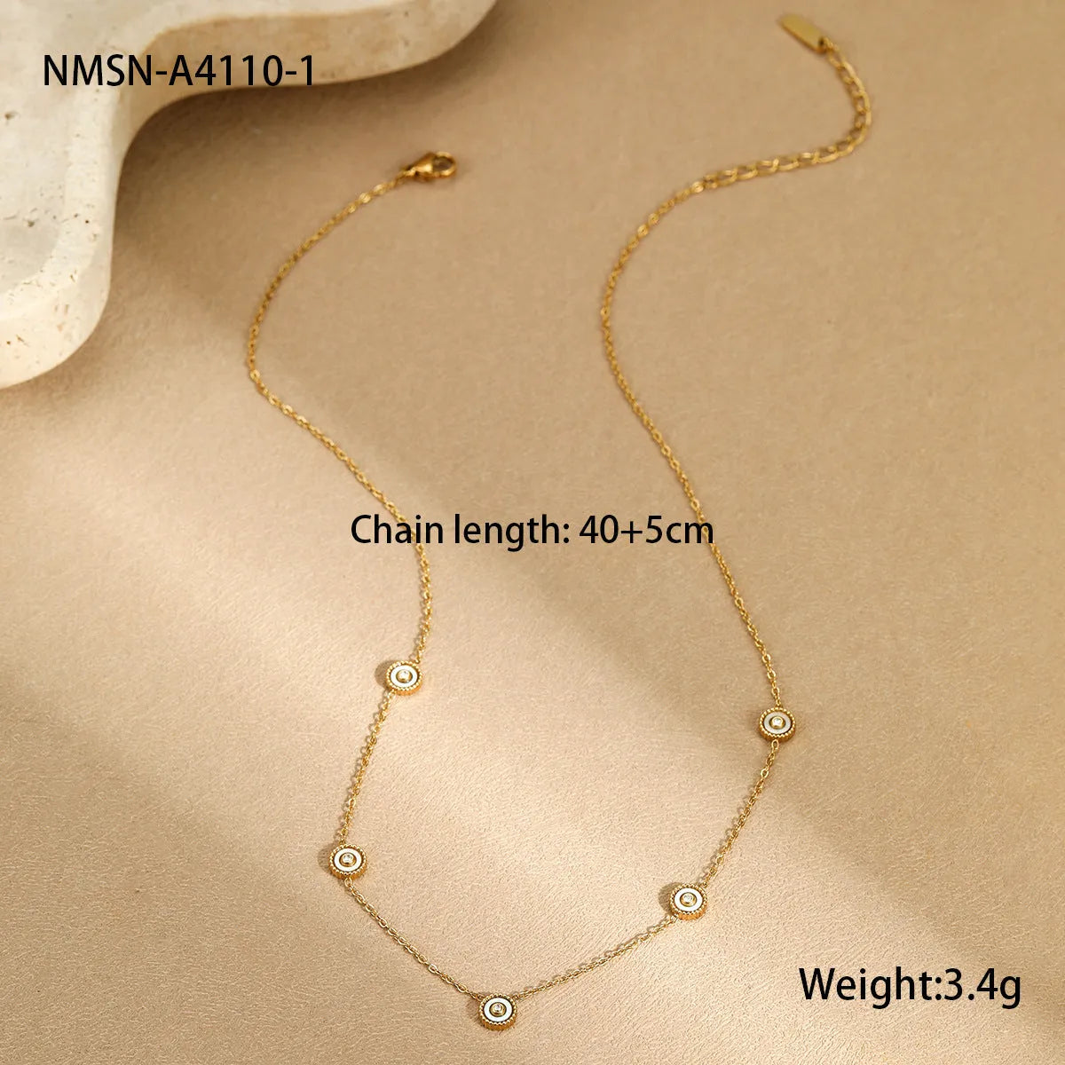 Women's stainless steel bracelet with 18K gold plating and geometric design