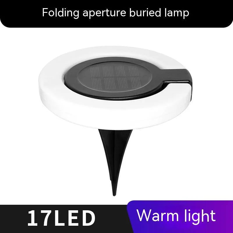 Solar underground light with waterproof plastic housing for garden pathway installation