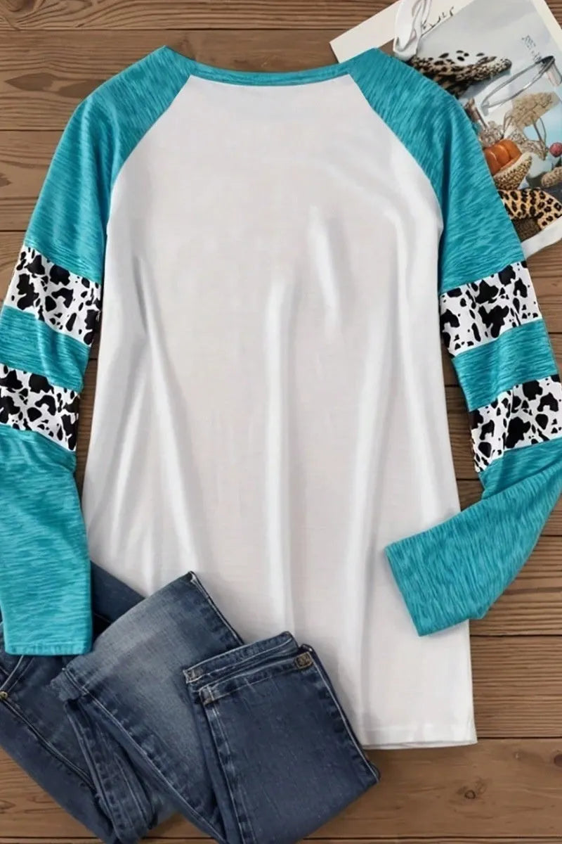 Halloween pumpkin 3D digital printed sky blue T-shirt with Japanese Korean casual style