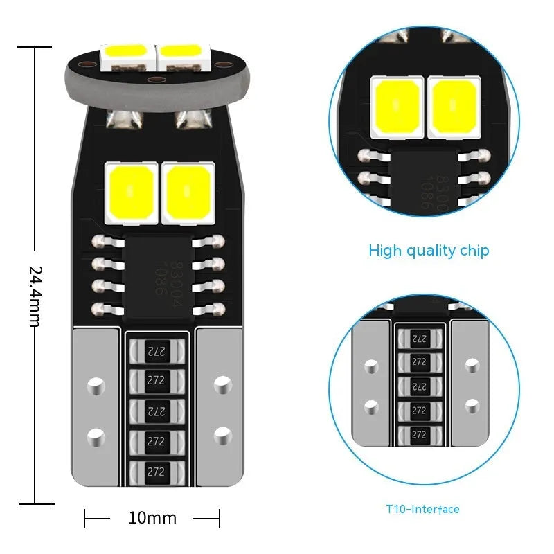 Small car license plate reading light with 10mm size and white light output