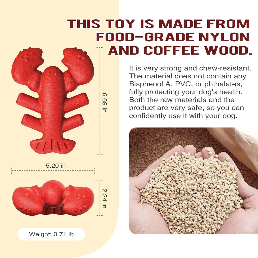Red large Nylabone dog chew toy for aggressive chewers and dental care