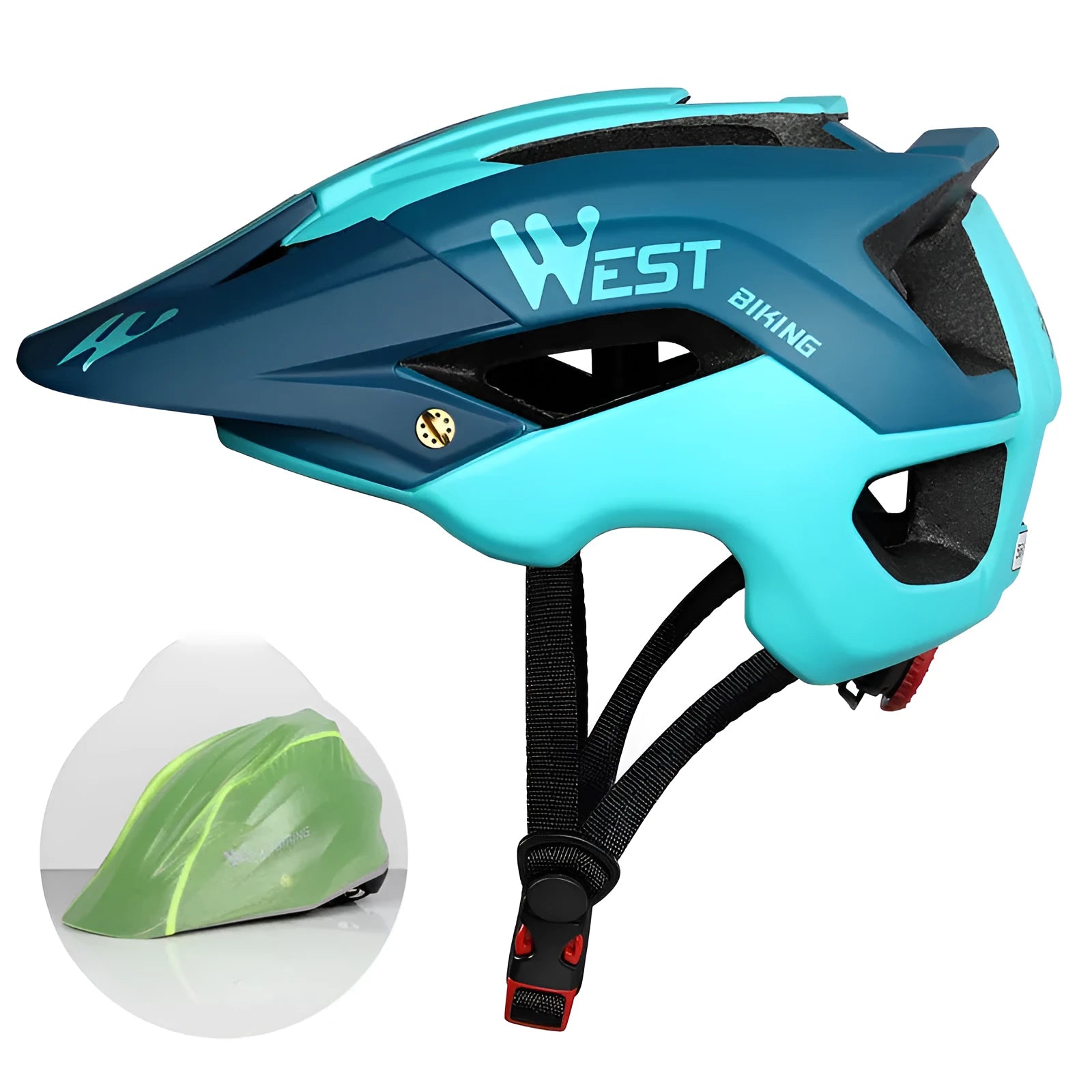Cycling helmet for men and women with 13 wind holes in black colour