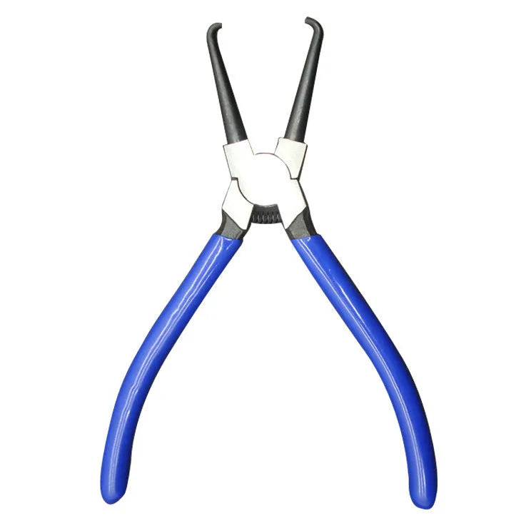 Iron and rubber caliper tubing pliers tool for automotive fuel line fittings in L and S sizes.