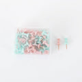 50 Morandi colour push pins with five-pointed star button design for noticeboards and cork boards