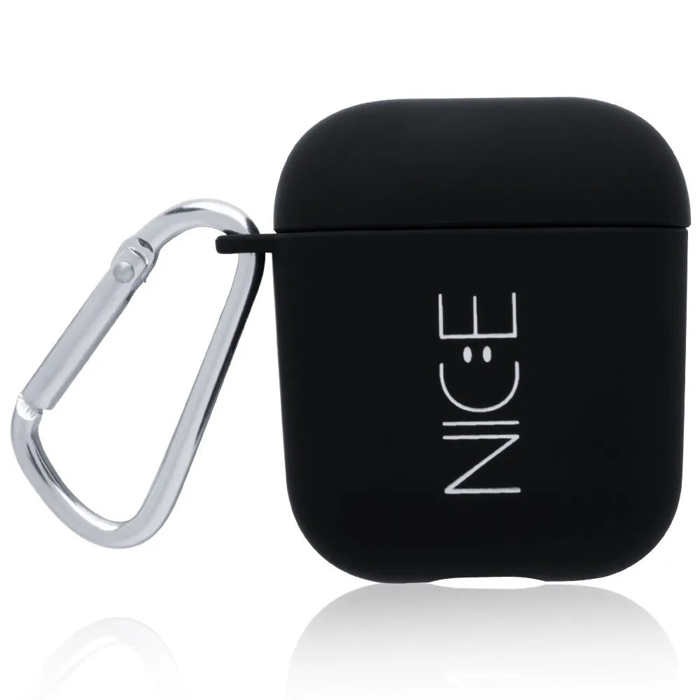 Black and pink PC plastic AirPods earphone cover with decorative style options