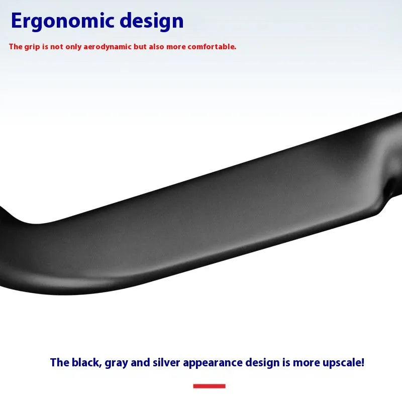 Carbon fibre road bike handlebar in black or red, showing double line design, in 400mm, 420mm, or 440mm width.