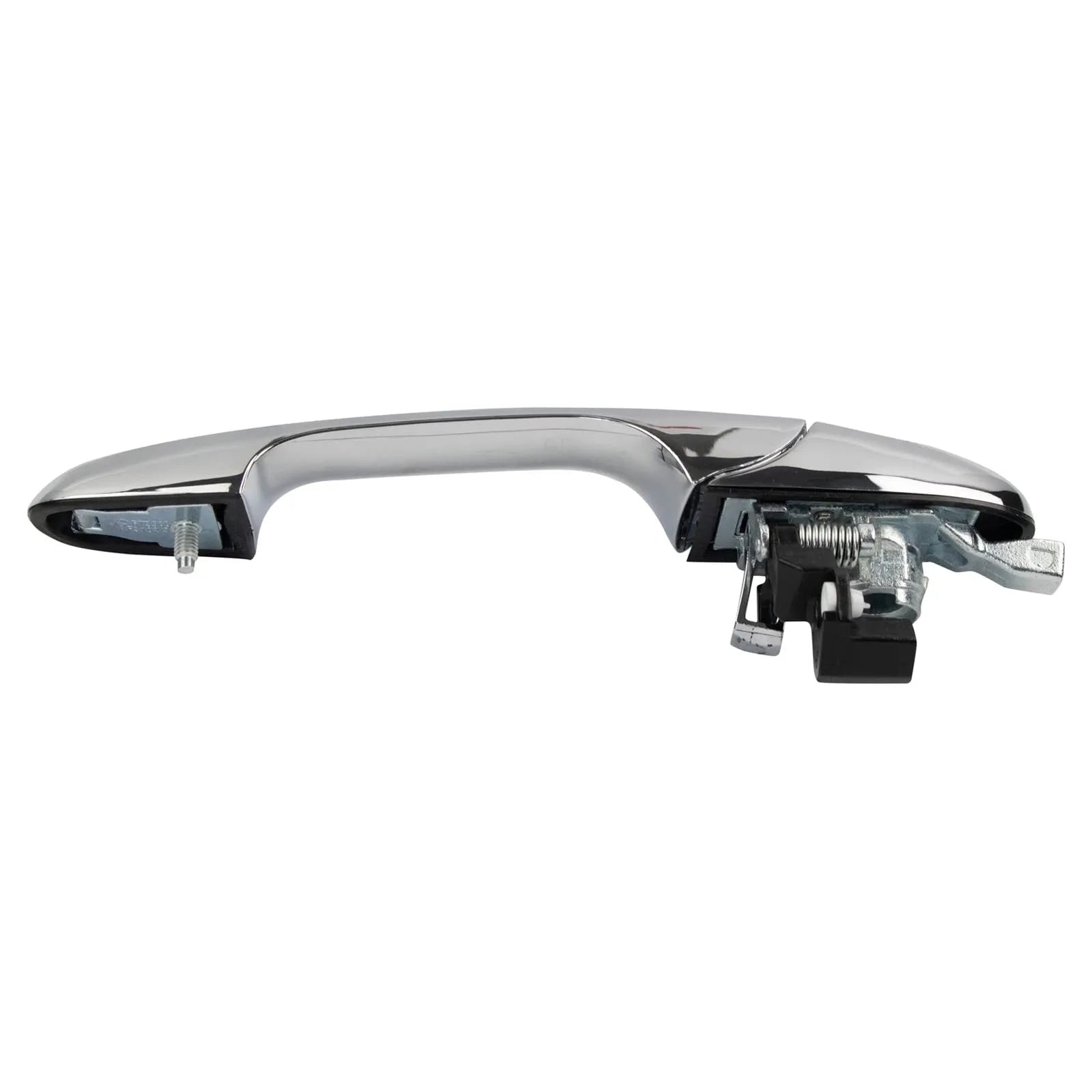 Black Fiat 500 replacement car door handle showing its size and shape.