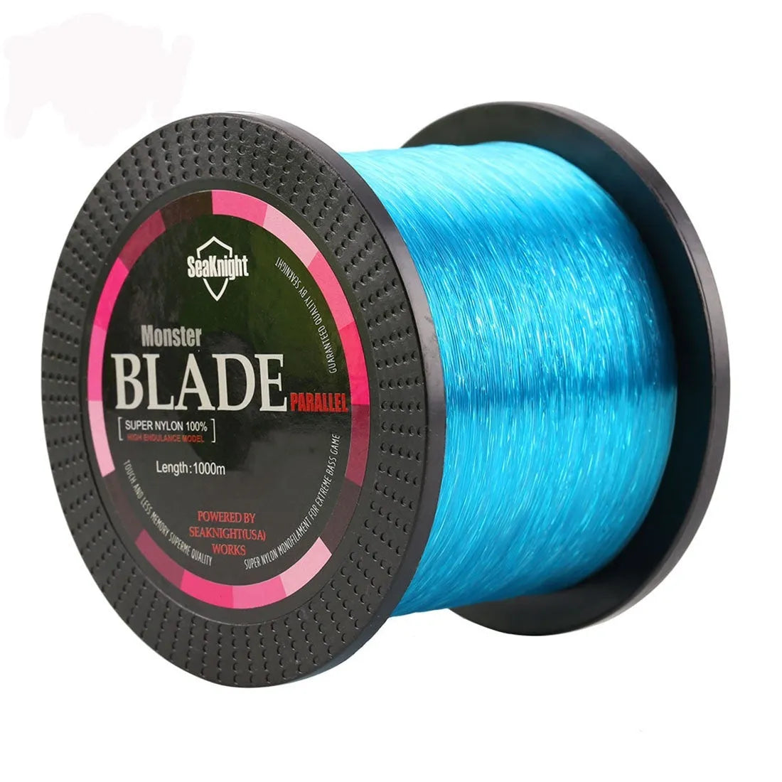 Seaknight1000 M nylon fishing line spool showing colour and diameter options for reel fishing