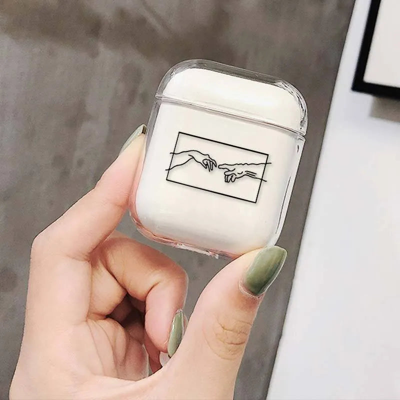 Clear transparent AirPods protective cover for Apple AirPods and AirPods Pro charging case