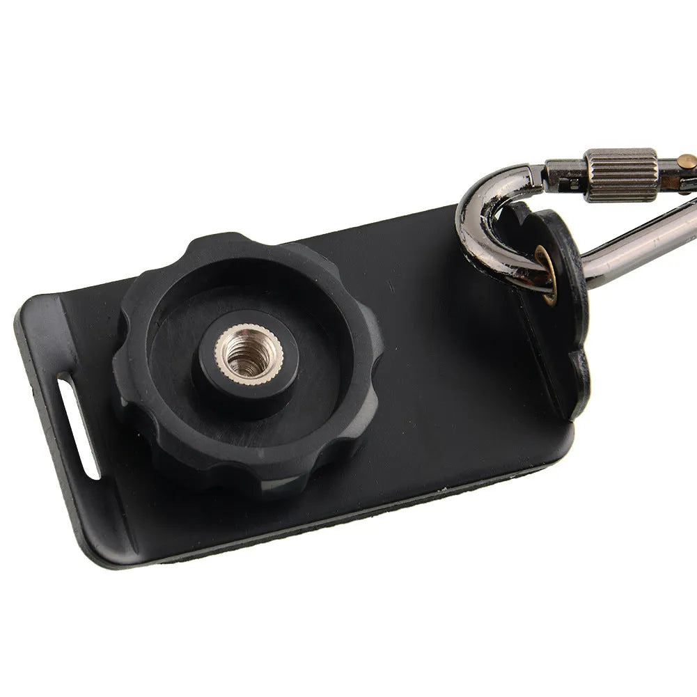 Black professional dual SLR camera shoulder strap showing two camera attachments and thick sponge padding.