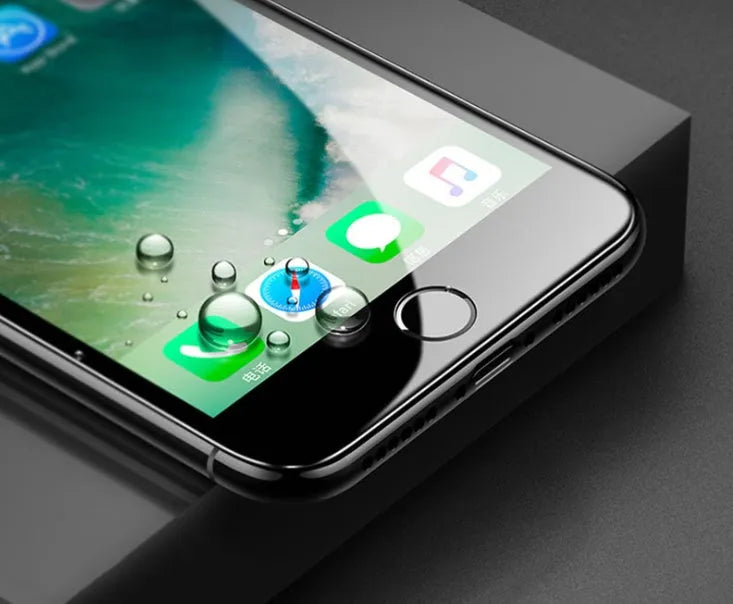 3D carbon fibre tempered glass screen protector kit for multiple iPhone models including 6, 7, 8, Plus and X.