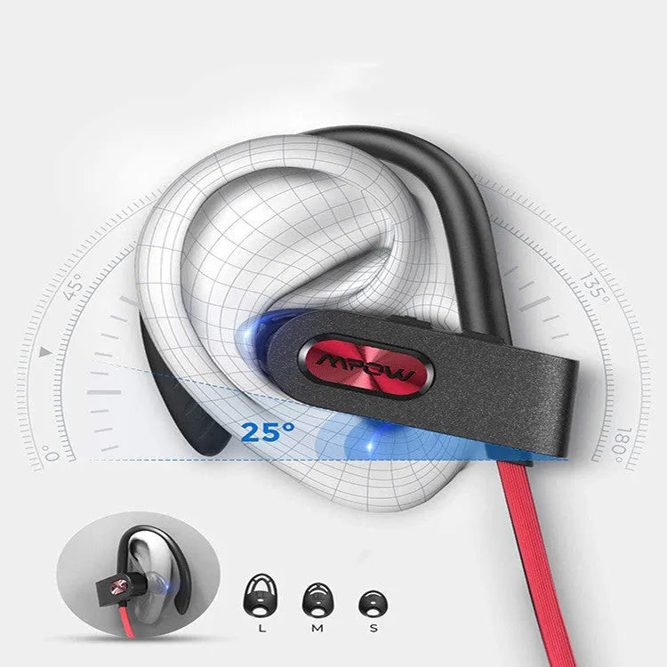 Flame2 hanging ear Bluetooth headset in red, black, or pink colour