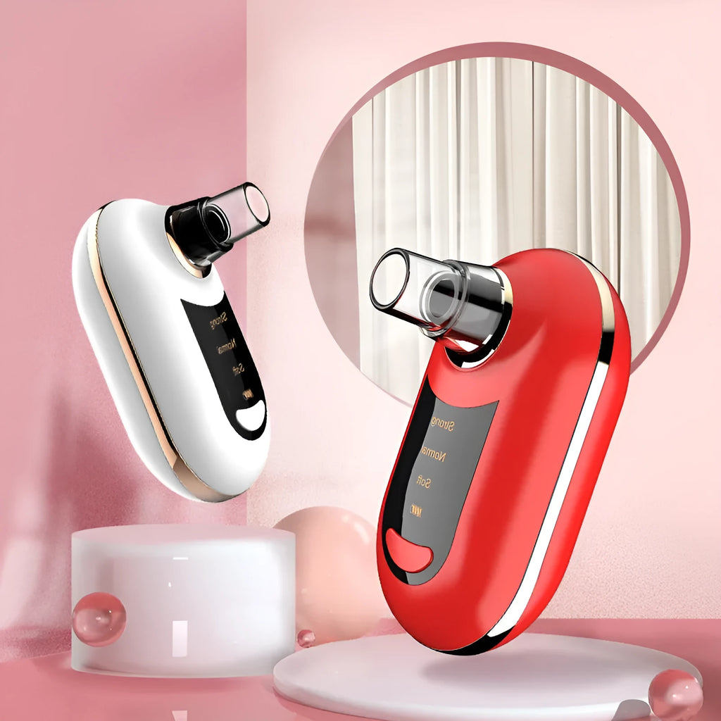 3-gear electric pore vacuum blackhead suction device with ABS plating finish and five suction tips