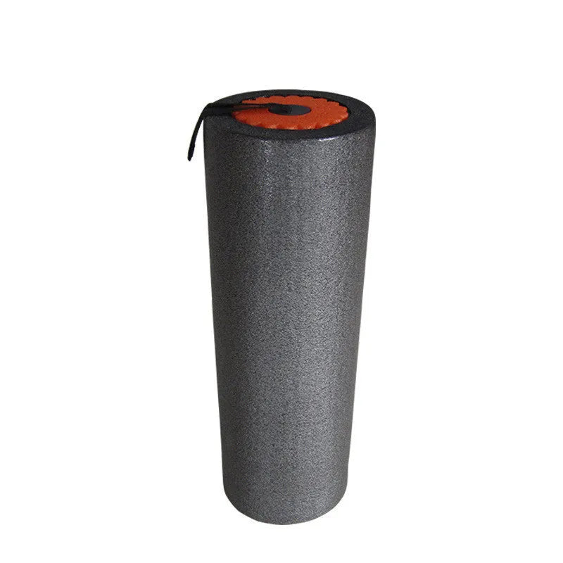 3 in 1 PE yoga pillar set foam shaft 45x16cm with handle and bead roller on floor