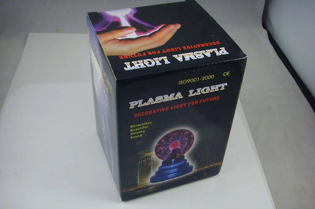 Colourful LED magic ball light with 7.62cm glass sphere on ABS base, USB powered