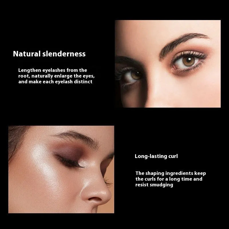 Black 4D waterproof mascara for volumising and curling lashes.