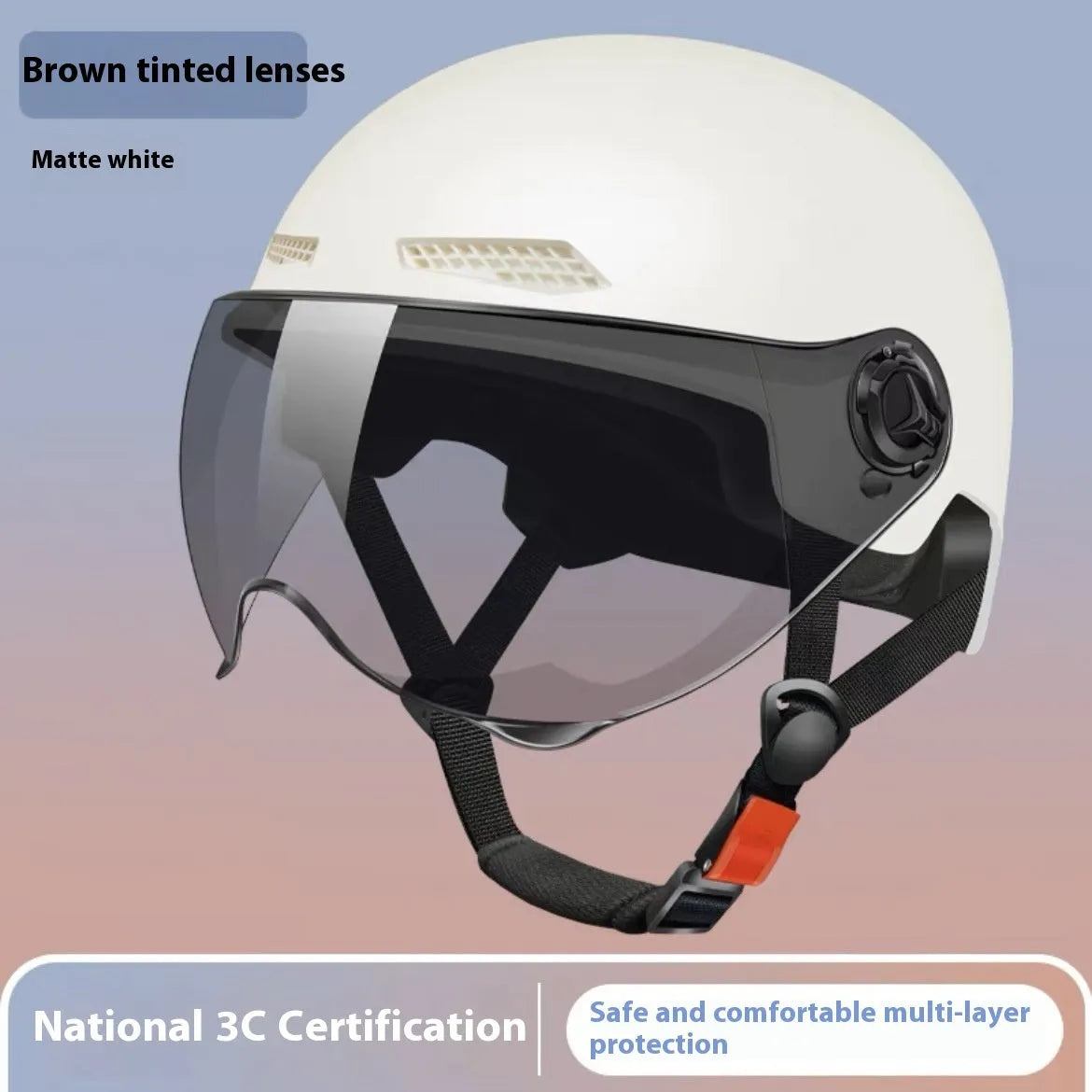 3C certified polypropylene electric motorcycle helmet for adults with sun shield
