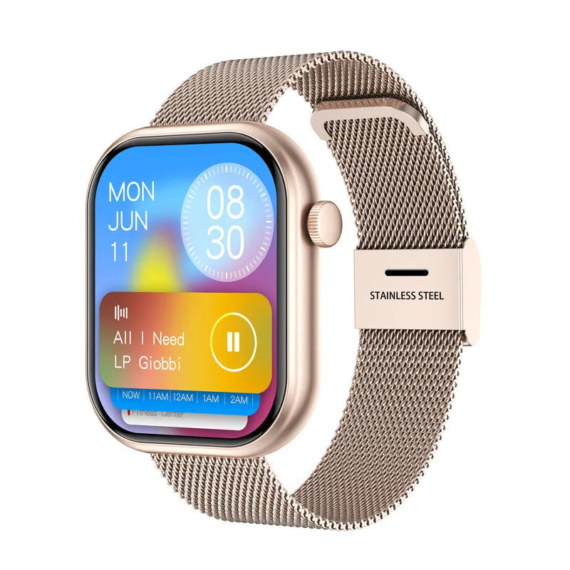 G20 smart watch bracelet with large TFT screen, multiple strap colours including black steel silicone