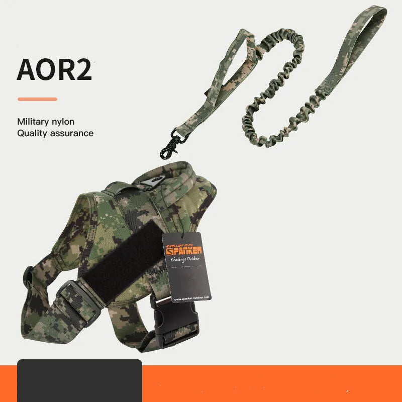 Large medium dog harness in 1050D nylon with UTX buckle and adjustable straps, available in multiple colours and sizes