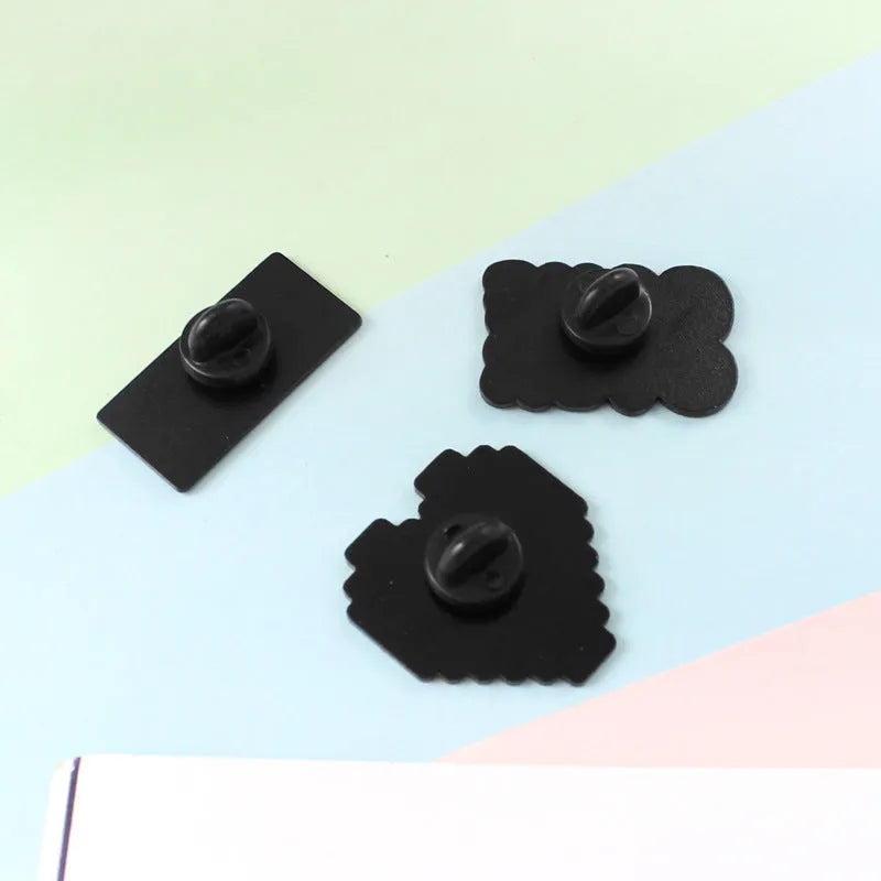 Alloy metal stereo game console decorative badge in independent OPP packaging