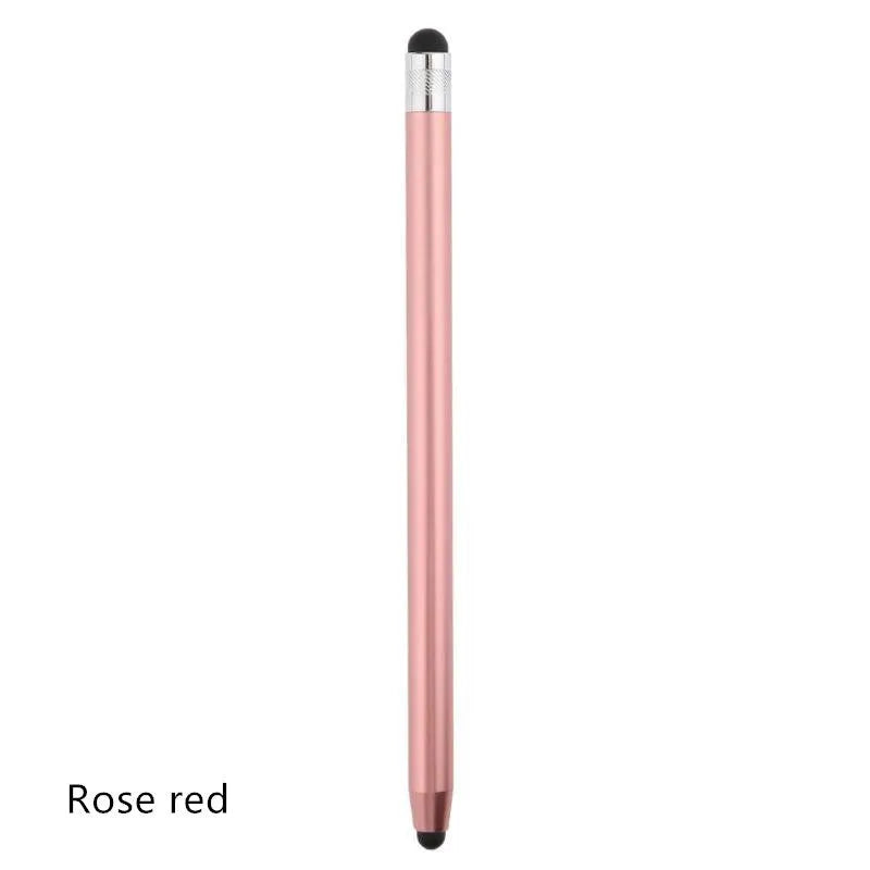 WK128 metal capacitive stylus pen with double silicone tips for tablet and smartphone drawing