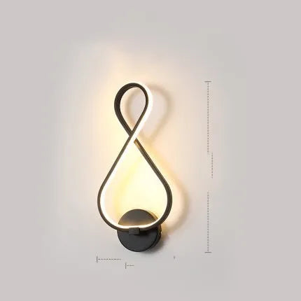 Minimalist Nordic LED wall lamp with silicone shade for bedroom bedside lighting