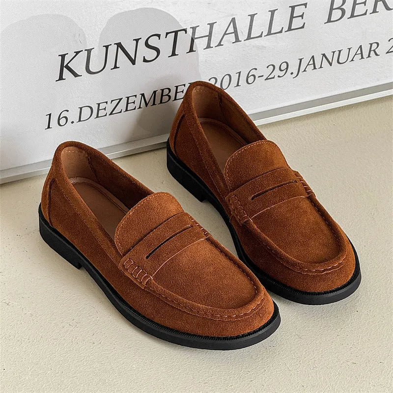 Men's retro style slip-on casual shoes in microfiber PU available in four colours