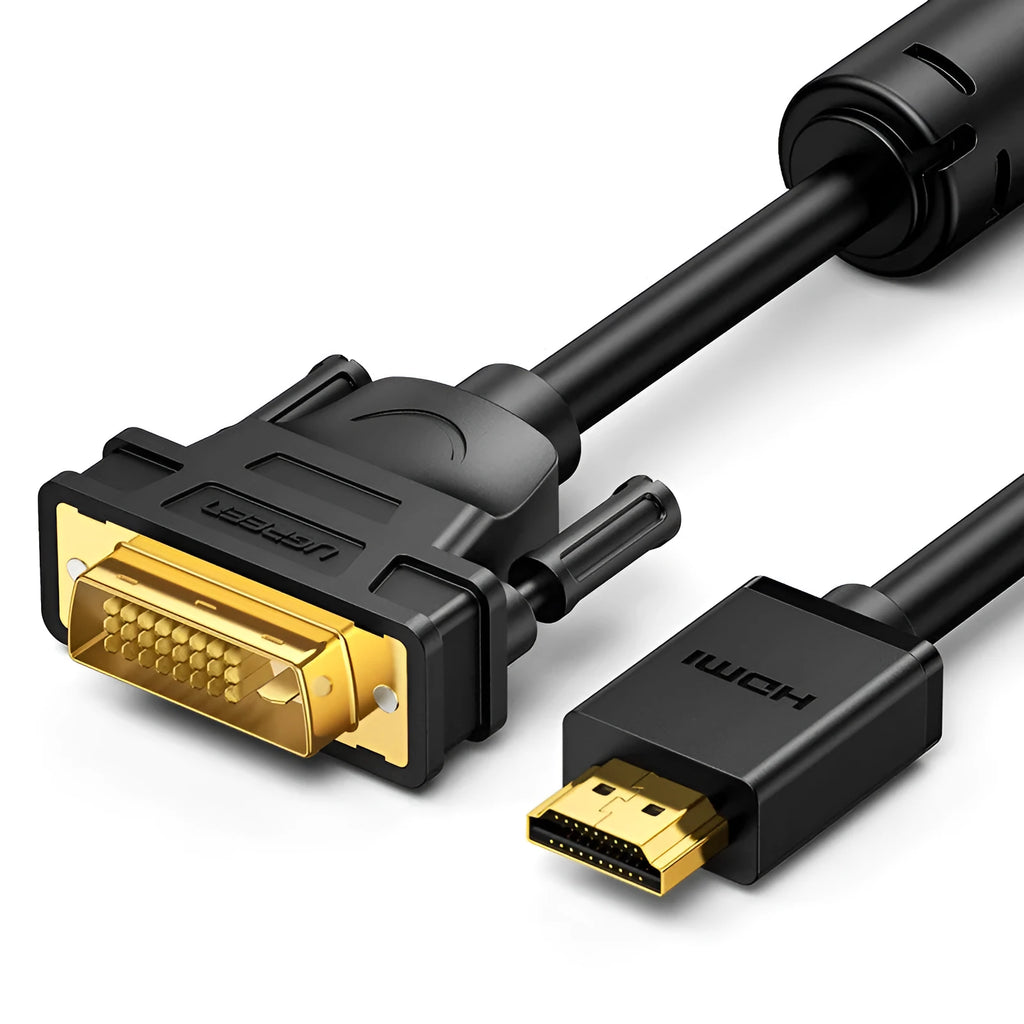 HDMI adapter cable with rotating connectors for laptop to display connections in four length options