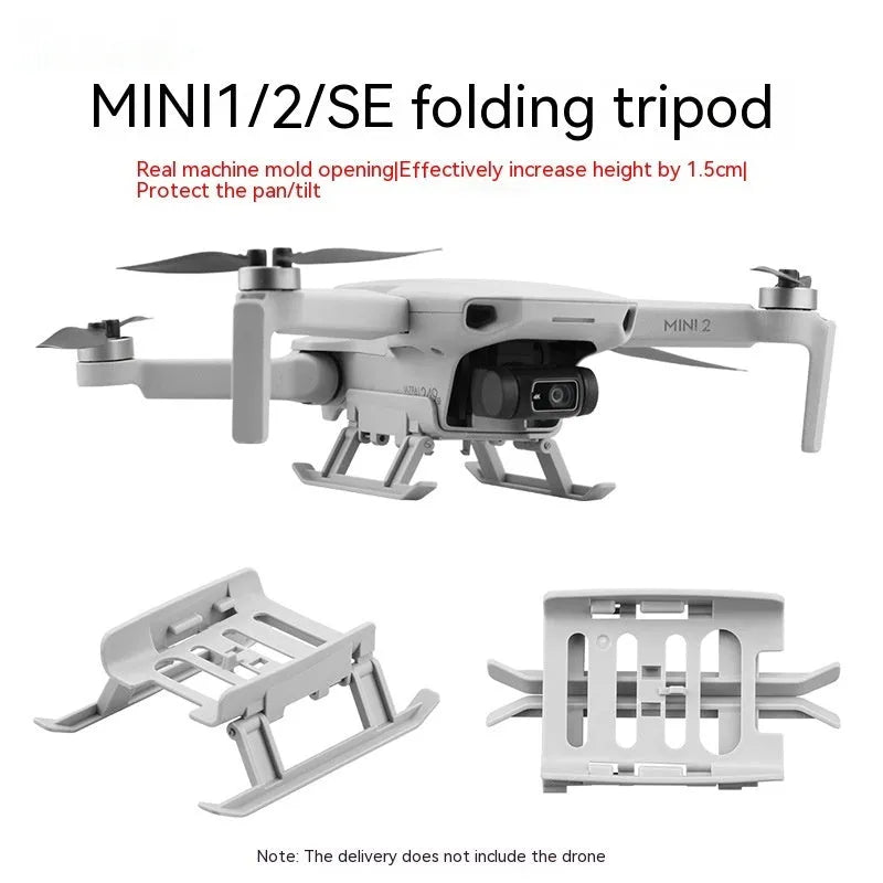 Plastic UAV landing gear folding monopod accessory unfolded, colour folding tripod
