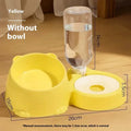 Double bowl automatic pet drinking basin with ceramic base and stainless steel bowl in various colours