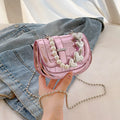 Women's silver PU leather mini tote saddle crossbody bag with single strap and outer pocket