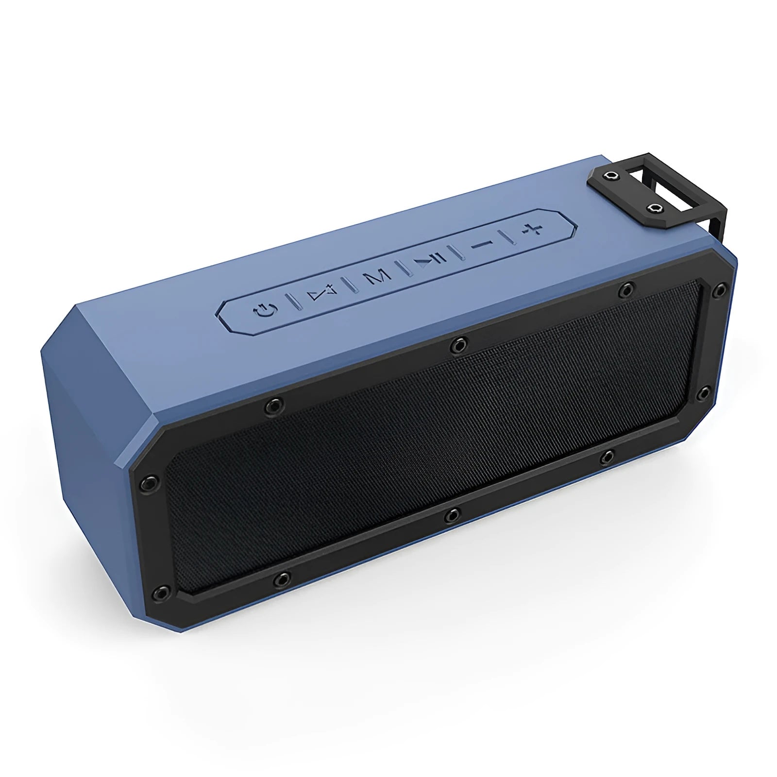 X3 PRO outdoor waterproof Bluetooth speaker in black or blue with climbing rope accessory